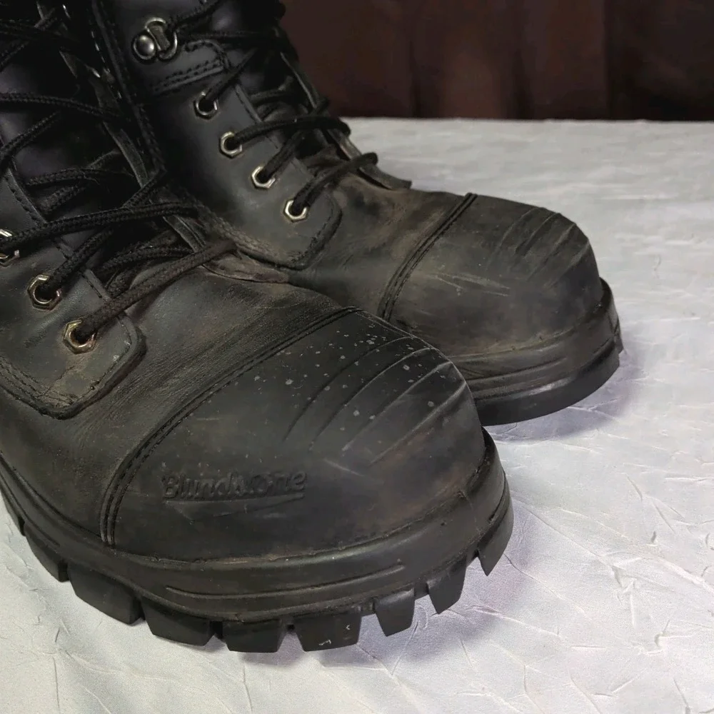 Blundstone Work Series 997 Boots Mens Size 10 Leather Steel Toe Work Bump Toe